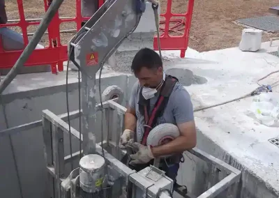 Montaje de cabina duo en planta tratamiento de aguas